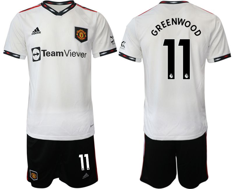 Men 2022-2023 Club Manchester United away white #11 Soccer Jersey